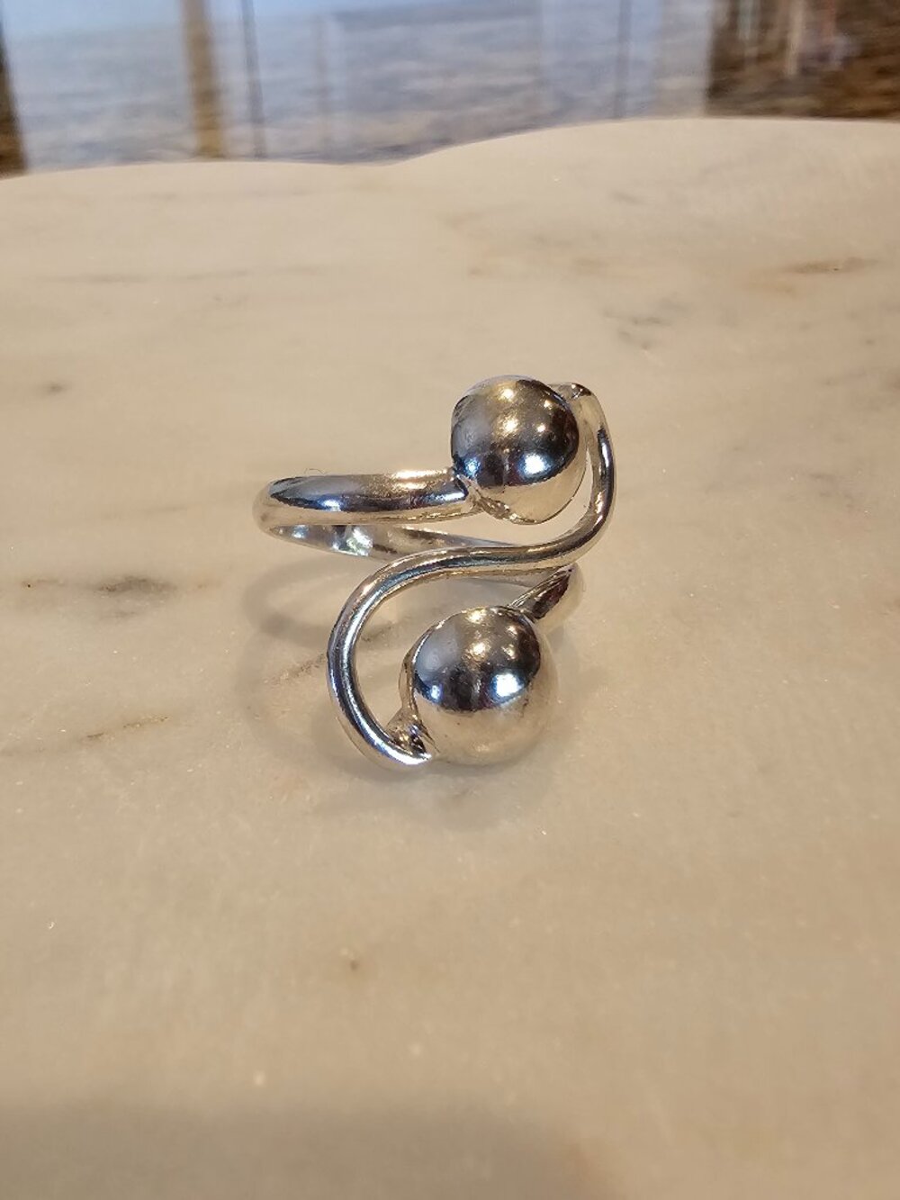 NEW Peru .950 Silver Modern Wrap Ring | Handmade Artisan Statement Ring